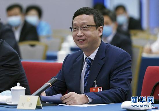  5月23日，全國政協(xié)委員劉旗在政協(xié)聯(lián)組會上發(fā)言。新華社記者 謝環(huán)馳 攝